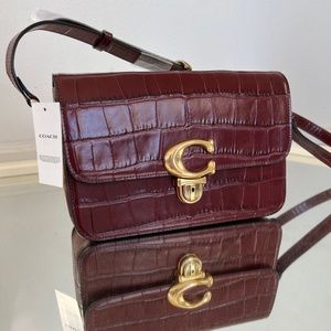 Coach crocodile leather crossbody bag